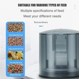 Alimentador automático de peixes com temporizador inteligente Alimentador elétrico de peixes Dispenser silencioso Auto Fish Food, 200ml Feed Box para viajar - Image 2