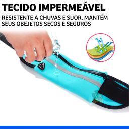 Pochete Esportiva cintura Preta porta celular garrafa utensílios para Corrida Preta - Image 5