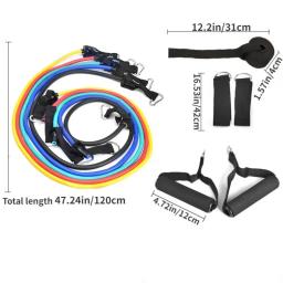 Corda de tensão multifuncional para fitness, 5 tubos, elástica, pedal de ioga, faixa de resistência, corda de tensão para alongamento, treinamento de abdômen - Image 3