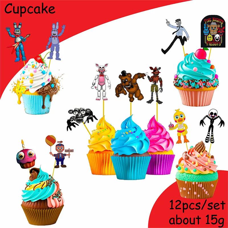 Fnaf freddy engraçado decorações de festa talheres copo prato guardanapo adesivo toalha de mesa balões fundo crianças suprimentos de chá de bebê - Image 1