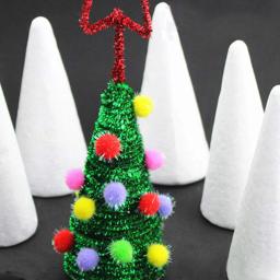 Cones De Espuma Artesanato Mini Árvore De Natal para Crianças, Pintura DIY, Fazendo Brinquedos, Base De Arranjo De Flores, Decoração De Casamento Suprimentos - Image 2