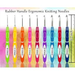 Ganchos de crochê com estojo Agulhas de tricô de costura Kits de fios de tecer DIY Hand Knitting Art Tools para amantes de crochê, iniciantes - Image 3
