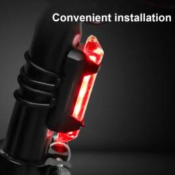 Led bicicleta luz da cauda usb recarregável mountain bike segurança aviso dianteiro e traseiro piscando luzes noite equitação acessórios - Image 1
