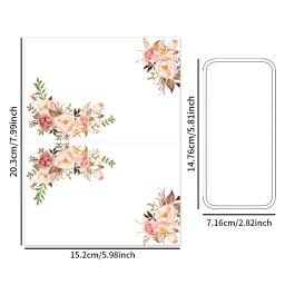 Cartões de Lugar Floral para Casamento, Cartões de configuração para mesa imprimíveis, Festa do chuveiro nupcial, 10pcs por pacote - Image 2