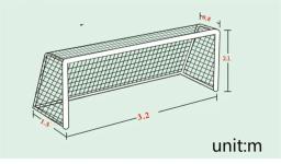 Rede do objetivo do futebol para o treinamento do esporte, rede do futebol, cargo do treinamento, malha para portas, tamanho completo, clube da escola, 3.2m x 2.1m - Image 2