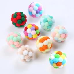 Brinquedos para gatos, bola de pelúcia para gatos, bola elástica para animais de estimação, bola alta, bola de lã colorida para gatos - Image 5