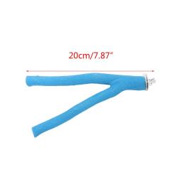 Pássaro papagaio poleiro suporte brinquedo brilhante colorido pata moagem vara para unhas e bico periquitos gaiola acessórios 7.9in - Image 5