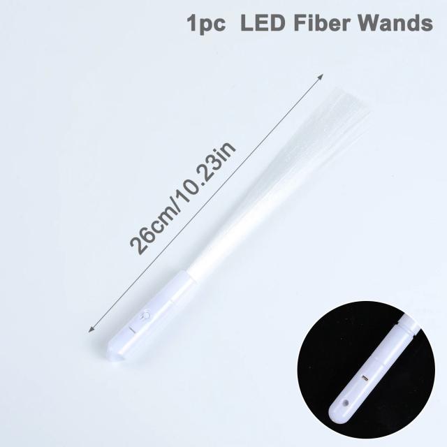 Varinhas de Fibra LED Brancas para Decoração de Festas, Casamentos e Aniversários - Presentes Infantis de 26cm