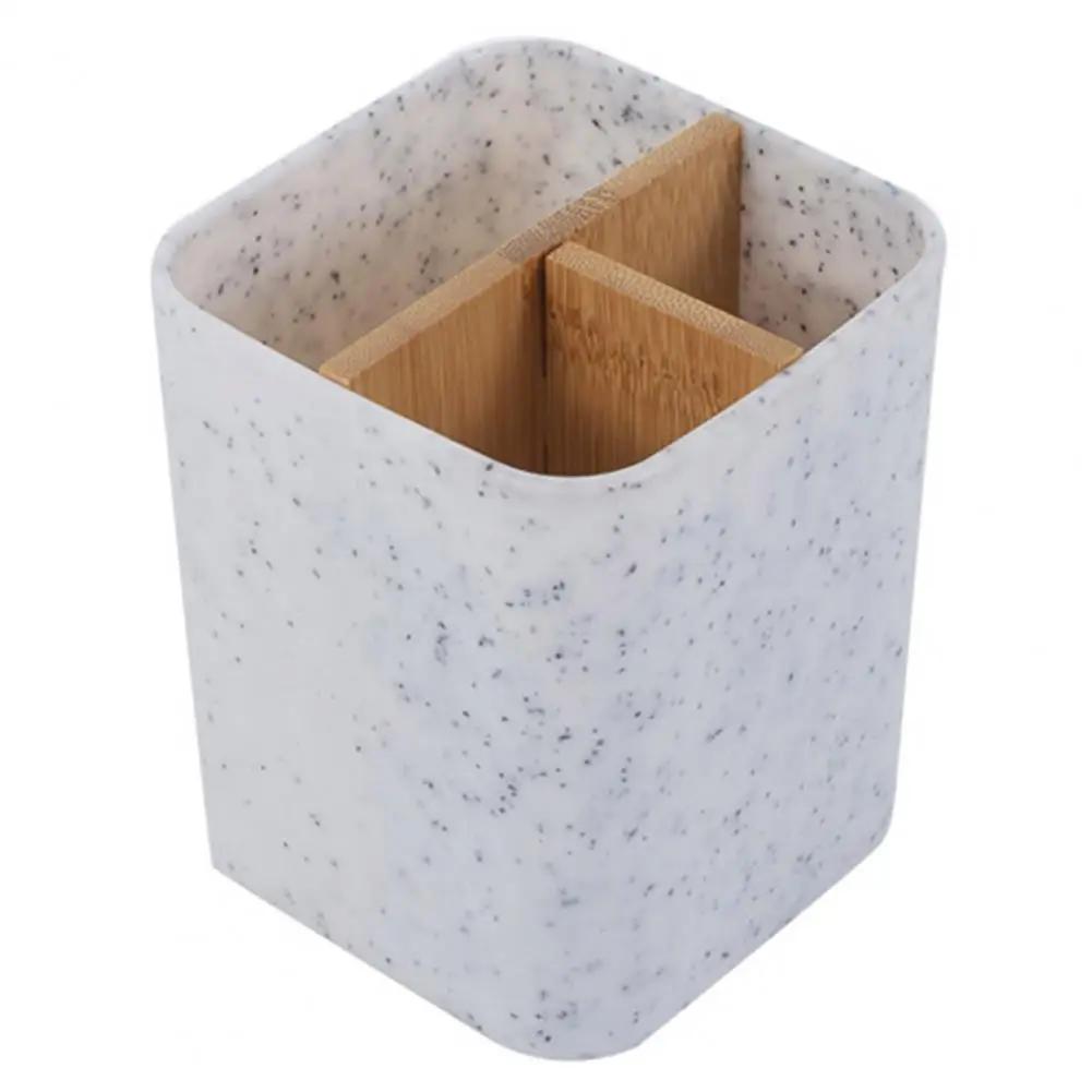 Suporte Padrão Escova De Dentes Com Divisor De Bambu, Bancada Moderna, Organizador Do Banheiro, Caixa Para Creme Dental - Image 1