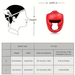 Capacete De Boxe Fechado De Proteção, Equipamento De Combate Sanda, Treinamento De Boxe, Muay Fighting, Head Protector Guard, 1 Pc - Image 5