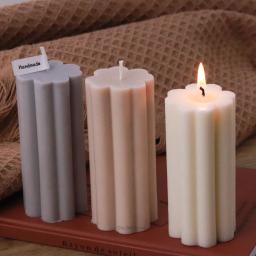 Molde De Vela Cilíndrica De Silicone, DIY Handmade Velas Perfumadas, Moldes De Artesanato De Sabão, Fabricação De Gesso De Resina, Festival Em Casa, Decoração De Jantar - Image 6