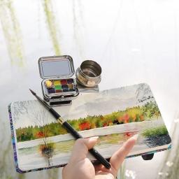 Conjunto De Dispensador De Tinta Aquarela, Mini Caixa De Pintura Portátil, Paleta De Aquarela De Viagem, Caixa Vazia, 10, 16 Grades - Image 5