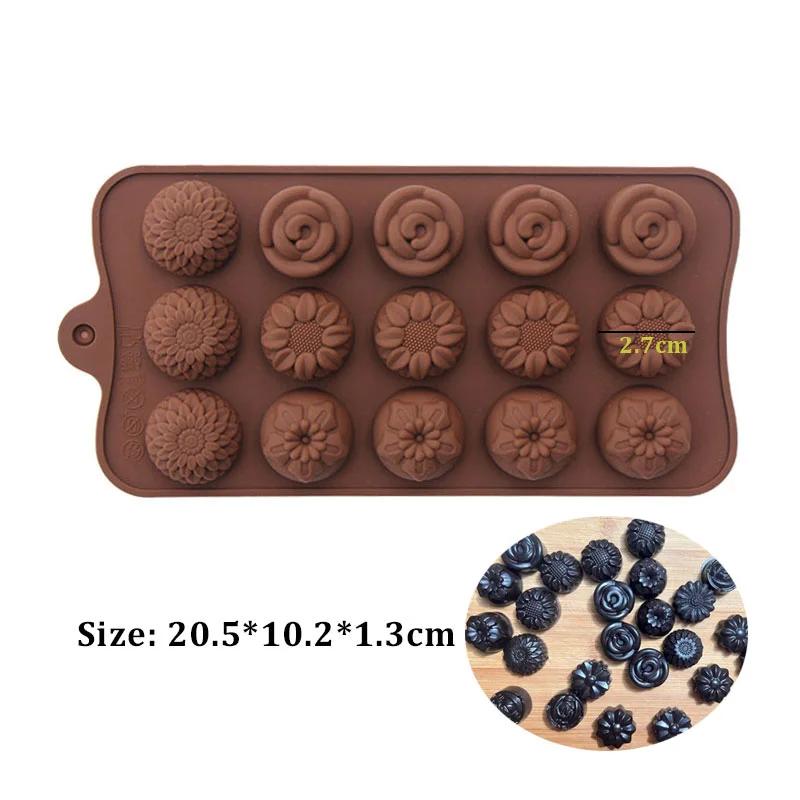 Molde Artesanal de Silicone para Chocolates, Doces, Geléias, Pudins e Formas de Animais e Flores em Coração