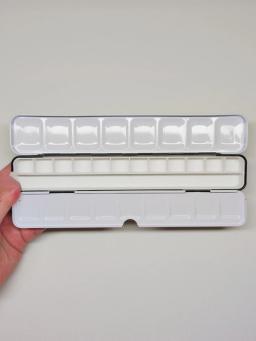 Caixa de armazenamento para estudantes de arte, paleta de pintura sólida, ferramentas portáteis, material escolar, 12 24 cores - Image 6