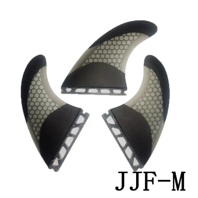 Prancha de Surf Tri-FUT Fins John John Tritão em Fibra de Vidro Carbono com Quillas Thruster de Tamanho Médio para Wakeboard