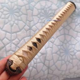 Ampulheta tipo rikko tsuka, 31cm, alça de liga fchia menuki kashira real rayskin seda ito para espada japonesa katana montagem - Image 6