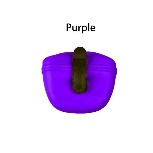 Bolsa de Cintura em Silicone para Treinamento de Cães, Saco Portátil de Recompensa com Clipe Magnético e Armazenamento Prático para Pet Outings