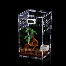 Acrílico Transparente Reptile Terrarium, Turtle Cage, Reprodução Box, Nano, Arboreal Tarântula, Enclosure, Dragão Dearded, Reprodução - Image 5