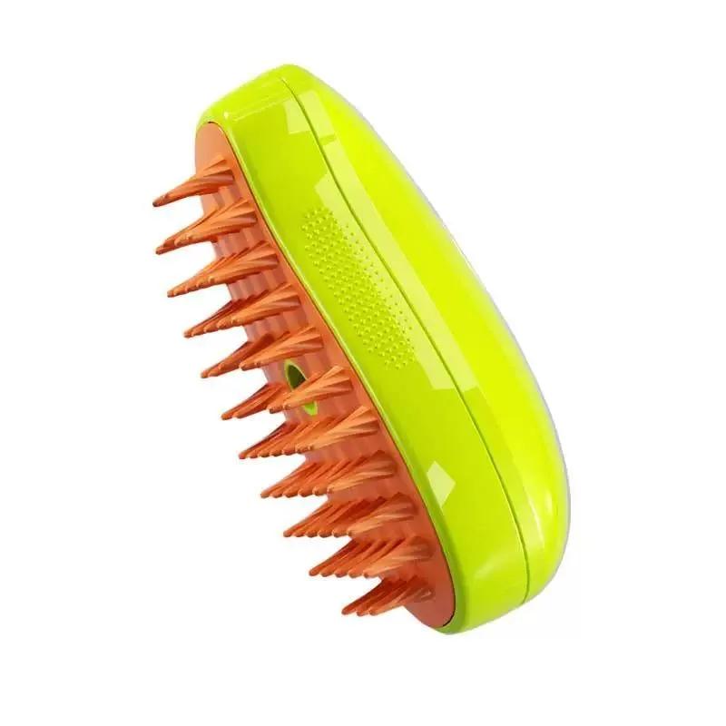 Escova de vapor 3 em 1 para cão e gato, pente elétrico para pêlos de animais, massagem e grooming suprimentos, depilação - Image 1