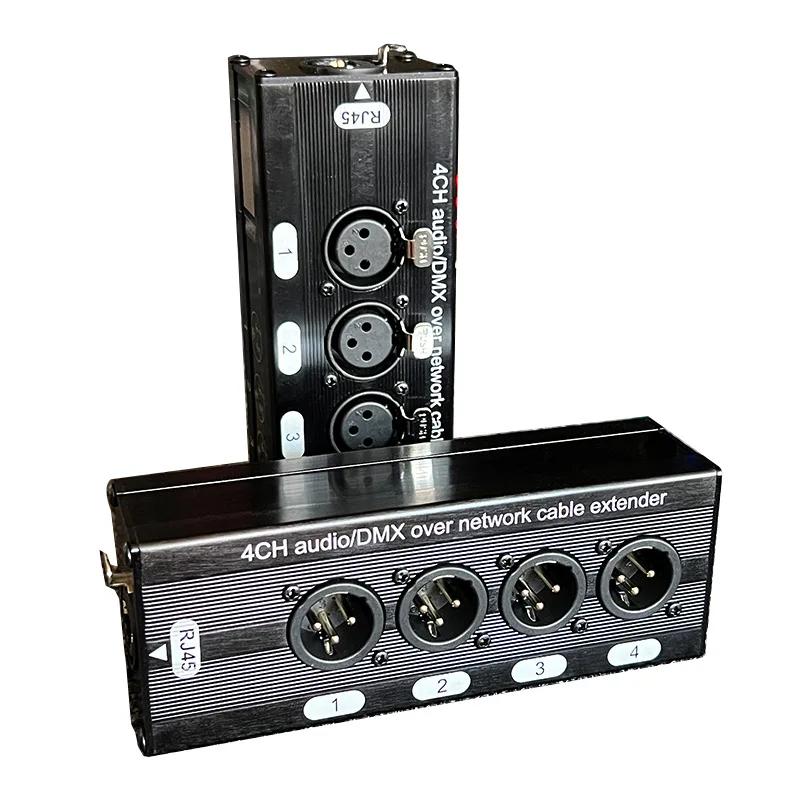 Extensor de cabo multi-rede, 4 canais, áudio XLR, extensor, transceptor para palco ao vivo, áudio, 1 par - Image 1