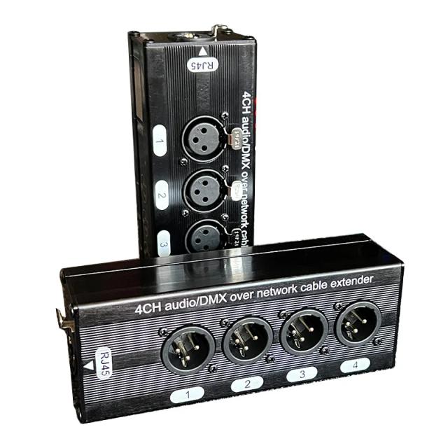 Extensor de Cabo Multi-Rede com 4 Canais XLR para Transmissão de Áudio em Palcos Ao Vivo - 1 Par