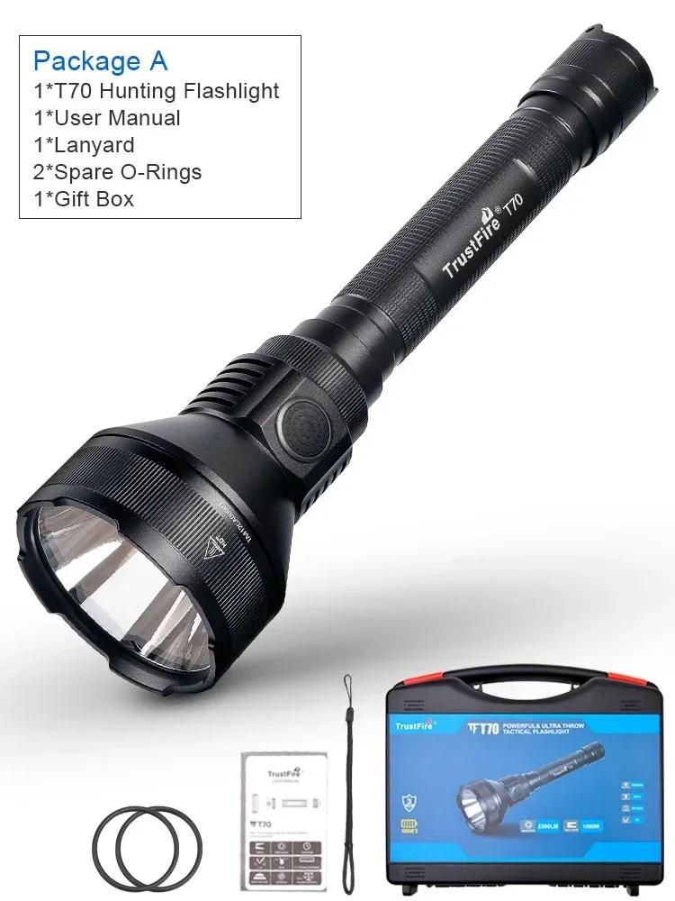 Recarregável Caça Lanterna LED, 2300Lumens, Tocha Tática, Luz Poderosa por 18650 Bateria para Acampar, Auto Defesa - Image 1