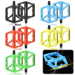 Pedais de bicicleta ultraleves com rolamento duplo du, com refletor, pedais planos para mountain bike, plataforma de bicicleta, acessórios para bicicleta - Image 2