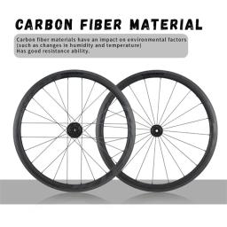 Conjunto de rodas de carbono 700c mtb/bicicleta de estrada roda leve cubo de baixa resistência durável fibra de carbono 35/38/42mm de altura - Image 3