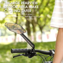 WEST BIKING Wide-Angle HD Bicicleta Espelho Retrovisor Ajustável Segurança MTB Road Bike Back Sight Reflector Ciclismo Acessórios - Image 2