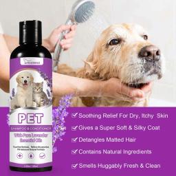 Pet Shampoo Dog Shower Gel, Retenção de Fragrância de Longa Duração, Removendo Acaros, Sujeira, Amaciamento do Cabelo, Pet Fornecedor, 237ml - Image 3