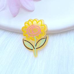 10 pçs novo mini brilhando acrílico primavera estilo graffiti flor plana volta resina scrapbooking diy jóias artesanato decoração accessorie - Image 5