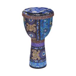 Mão Africano Tambor com Arte Padrões Coloridos, Portátil Djembe Drum, Instrumento de Percussão, Pandeiro Presente, 8 em - Image 2