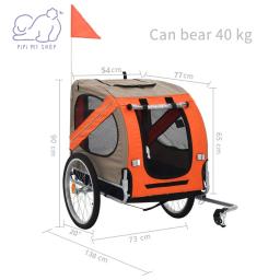 Conveniente Pet Travel Acessórios, Trailer bicicleta dobrável para cães e gatos, Ciclismo ao ar livre Trailer - Image 2