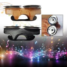 Sino de dedo de percussão, sino de mão, abanador, castanholas, chocalhos, sino de dedo para cajon, tambor de mão, pandeiro, jingles de aço, peça portátil - Image 3