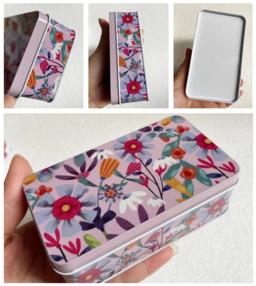 Caixa De Armazenamento De Metal De Lata Pequena Com Tampa, Recipiente De Perfume, Organizador De Jóias, Presentes De Casamento, Caso De Doces, Design Floral, 1 Pc - Image 5