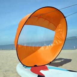 Vela de vento com janela clara proteção perfeita dobrável ultraleve verão surf downwind vela para caiaque - Image 1