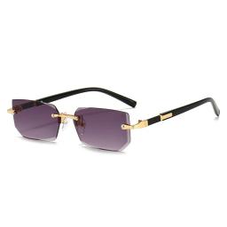Óculos de sol sem aro retângulo moda popular feminino masculino tons pequenos quadrados óculos de sol para feminino masculino verão viajar oculos - Image 2