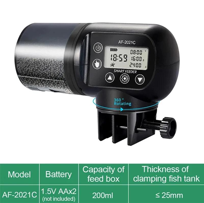 Alimentador de alimentação automático inteligente ajustável, LCD indica, tanque de peixes automático temporizador, alimentador automático, acessórios para aquário - Image 1