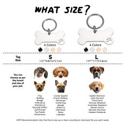 Cor personalizada osso pingente para coleira de cão, pingente para cão, medalha com gravura nome, número personalizado, gatinho, cachorro acessórios - Image 3