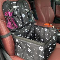 Assento de carro para cães com bolsos de armazenamento, Travel Seat Cover, Folding Hammock, Cesta para cães pequenos e médios - Image 4
