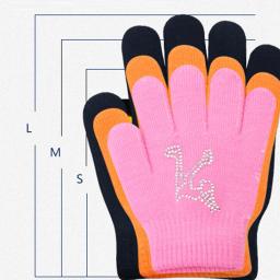 Luvas de patinação infantil, acessórios esportivos no gelo, algodão antiderrapante, quente, elástico, figura infantil, inverno, 1 par - Image 2