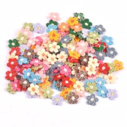 50 pçs/lote multicolorido laço flor apliques para diy chapéu roupas costura suprimentos decoração headwear vara-em remendos 15mm cp3374 - Image 6