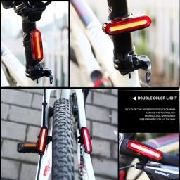 Impermeável bicicleta cauda luz, LED bicicleta luzes traseiras, alta brilhante, noite ciclismo, lâmpada de advertência de segurança, estrada MTB lanterna - Image 2