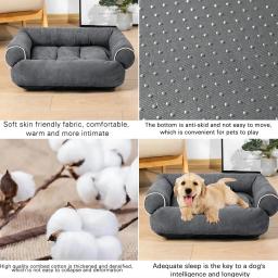 Tapete Quente Espessado Quadrado para Animais de Estimação, Canil Pequeno, Cama para Cachorro, Sofá para Sono Profundo, Cat Product, Cobertor Respirável, S, M, L, XL, Inverno - Image 4