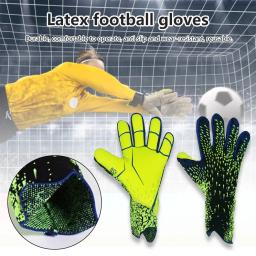 Luvas de látex futebol goleiro para adultos e crianças, luvas de futebol, proteção antiderrapante para dedos, luvas esportivas - Image 2
