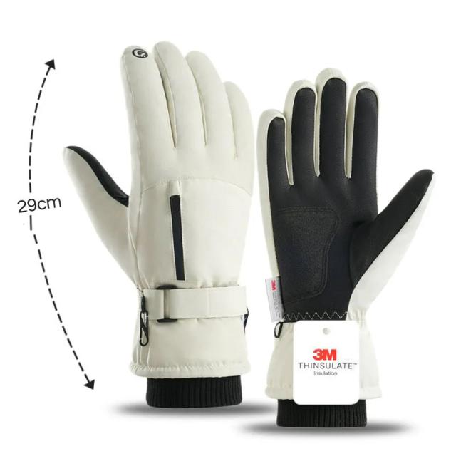 Luvas de Esqui Snowboard 3M Impermeável Touchscreen Thinsulate Outdoor Mitten