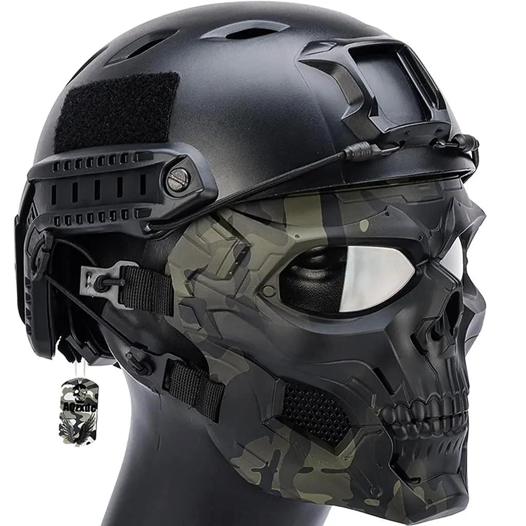 Conjuntos de capacete tático com máscara de caveira, equipamento de proteção Paintball ao ar livre, Advanced EPP Pad, para caça Airsoft - Image 1
