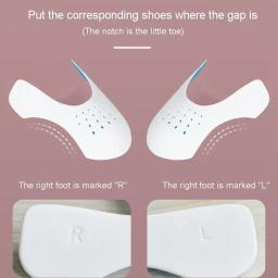 Lavável Anti-Crease Silicone Toe Protector, Bending Crack, Toe Cap Suporte, Maca Sapato, Calçados Esportivos Escudo, Novo, 2 cores - Image 4