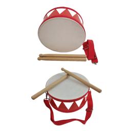 Tambor Snare percussão instrumento conjunto para crianças, mão de madeira, 8 Polegada, senso de ritmo, brinquedos para crianças, vermelho e branco - Image 5