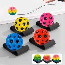 Bola de retorno de pulso bola esportiva de borracha com alça e corda rebote bolas saltitantes brinquedo para adolescentes adultos exercício ou jogo de pulso - Image 1